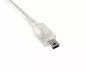 Preview: Mini USB 2.0 Kabel, A Stecker auf 5pin mini Stecker, transparent, 2,00m, DINIC Polybag